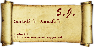 Serbán Január névjegykártya